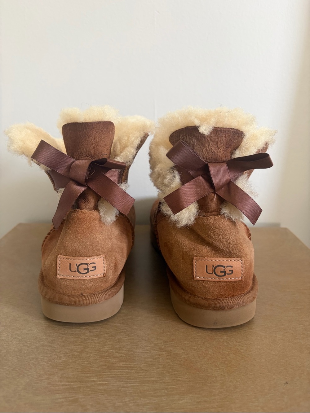 UGG Australia Brown Suede Bow Boots